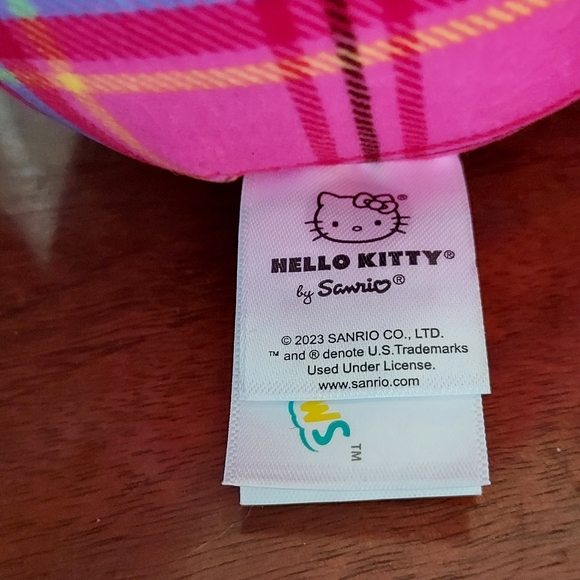 Squishmallows Sanrio Hello Kitty Pink Bow Plaid Plush Doll Tags 7 Inches 2023 - Picture 7 of 10